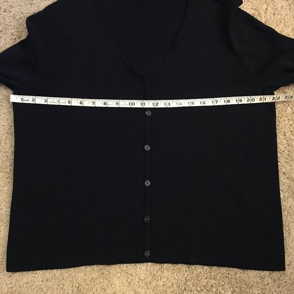 Alfred Dunner Retro 90s Button Up Two Fabric Cardigan - Picture 12 of 15